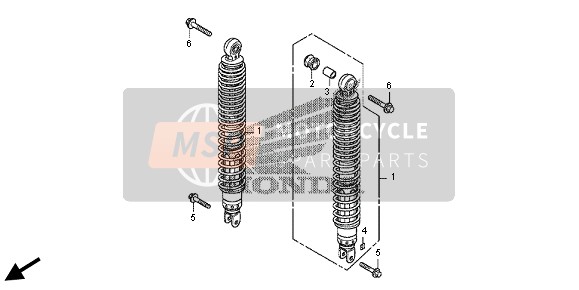 Honda FES125A 2012 Cojín trasero para un 2012 Honda FES125A